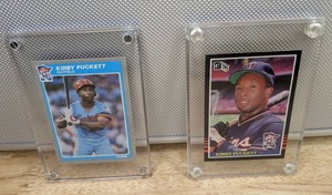 1985 Donruss &amp Fleer Kirby Puckett Rookie Baseball Card Twins HOF MLB #438 #286 X