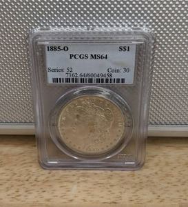 1885-O Morgan Silver Dollar Graded Coin PCGS MS 64 X
