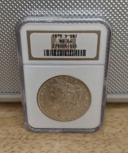 1878-S Morgan Silver Dollar Graded Coin NGC MS 64 X