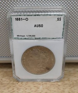1881-O Morgan Silver Dollar Graded Coin PCI AU 50 X