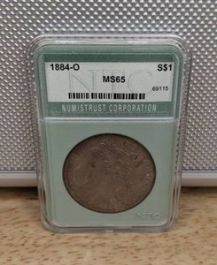 1884-O Morgan Silver Dollar Graded Coin NTC MS 65 X