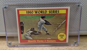 1961 Topps Mickey Mantle Baseball Card New York Yankees HOF MLB #307 X