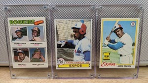 1977 Topps Andre Dawson Genie Richards John Scott Penny Walling Rookie and 1978 & 1979 Topps Andre Dawson Baseball Cards Montreal Expos HOF MLB #473 #72 #348 X
