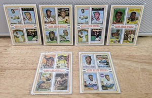 (6) 1974 Topps Hank Aaron Special Baseball Cards Milwaukee Braves HOF MLB #2 #3 #4 #5 #6 X