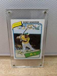 1980 Topps Rickey Henderson Rookie Baseball Card Oakland Athletics HOF MLB #482 X