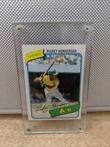 1980 Topps Rickey Henderson Rookie Baseball Card Oakland Athletics HOF MLB #482 X