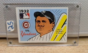 1971 Fleer Babe Ruth Baseball Card Yankees Vs. Cubs HOF MLB #30 X