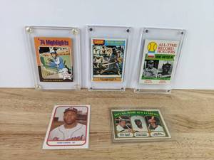 1972 1975 1976 1979 Topps 1987 TMCA Hank Aaron Milwaukee Brewers Baseball MLB HOF #1 #89 #412  X