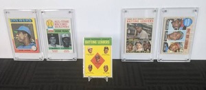 Topps Hank Aaron Brewers Baseball Card, Roger Maris &amp Hank Aaron All-Time Record Holders, National League RBI Batting Leaders HOF MLB #660 #413 #360 #1 #7 #3 X