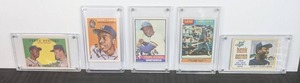 Set of (5) Hank Aaron Baseball Cards, MLB, #212, #550, #1 HOF Braves Brewers X