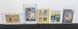 1979 Topps Roger Maris Hank Aaron NY Yankees Atlanta Braves #413 1959 Fleer Ted Williams San Diego Padres #5 1988 Pacific Mickey Mantle NY Yankees #7 1974 Topps &amp 1986 Donruss Hank Aaron Atlanta Braves #602 #6 Baseball Card HOF MLB X