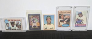 1962 1968 1976 Topps Hank Aaron MLB Trading Cards 1986 Donruss Hank Aaron MLB Trading Card 1985 TCG Hank Aaron Collectors Series Trading Card HOF Baseball #1 #5 #394 #550 #602 HOF  X