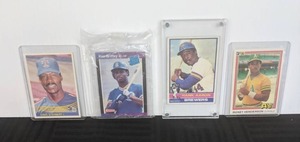 1976 Topps Hank Aaron 1989 Donruss Ken Griffey Jr 1981 Donruss Rickey Henderson 1984 Donruss David Stewart Baseball Trading Card MLB HOF #33 #119 #343 #550   X