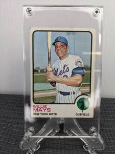 1973 Topps Willie Mays Baseball Card New York Mets HOF MLB #305  X