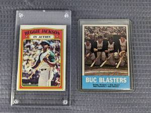 1972 Reggie Jackson and 1963 Smoky Burgess Dick Stuart Bob Clemente Bob Skinner Buc Busters Baseball Cards HOF MLB #436 #18  X