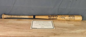 34 Tom Kelly (MN Twins Mgr) Autographed Model Rawlings Adirondack Big Stick Professional Baseball Bat MLB  X