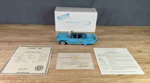 1958 Chevrolet Impala,124 Scale Die Cast Model, Turquoise w Danbury Mint Certificates X