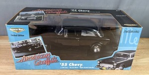 American Muscle American Graffiti 55 Chevy 118th Scale Diecast Metal Highly Detailed Collectible - Black X