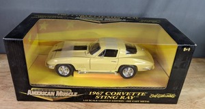 American Muscle 1967 Corvette Stingray 118 Scale Limited Edition Die Cast Metal Highly Detailed Model - Yellow X