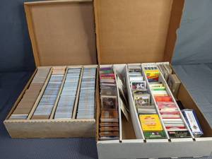 An Assortment of MLB Baseball Playing Cards from Fleer, Upper Deck, Score, Topps, and Dunruss X