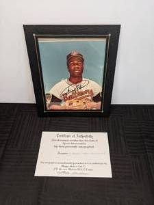 Frank Robinson Autographed 8 x 10 MLB COA&nbsp Baseball HOF Orioles X