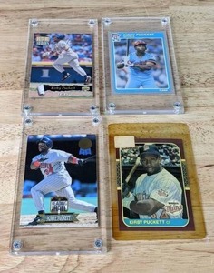 1985, 1987, 1993 Set of Kirby Puckett MN Twins Baseball Cards MLB, Includes Rookie Card  X