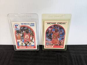 1989-90 Pair of Michael Jordan Hoops and Hoops All-Star Basketball Cards NBA  X