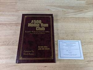 Hank Aaron Autographed The 500 Home Run Club Book MLB 84500 Baseball HOF COA X