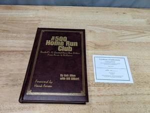 Hank Aaron Autographed The 500 Home Run Club Book MLB 62755 Baseball HOF COA X