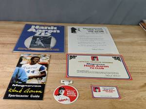 Rare Hank Aaron Magnavox Club Membership Kit MLB Baseball HOF Braves X