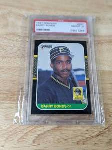 MLB Baseball Cards 1987 Dunruss Barry Bonds Rookie Pirates Card Graded PSA 8 X