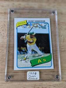 1980 Topps Rickey Henderson MLB Baseball Rookie Card  X