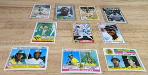 Set of (10) Rickey Henderson Baseball Cards MLB  X