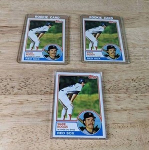 1983 Wade Boggs (3) Topps Baseball Cards Boston Red Sox Rookie Card HOF MLB  X