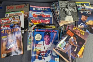 Large Collection of Sports Card Magazines MLB, NBA, Topps, Beckett, Tuff Stuff, & More X