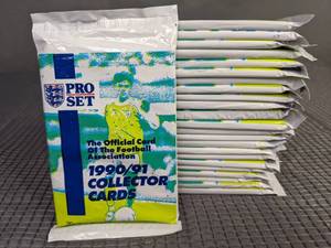 1990-91 Pro Set Soccer Card Packs, 24 Sealed Packs Q