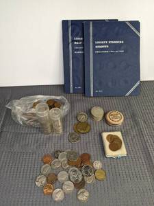 Mixed Collection of Coins & More Standing Liberty, Collector Books, Indian Head Pennies, & Much More X