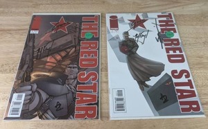 Pair of Signed The Red Star Comic Books Christian Gossett, Snakebite, & Bradley Kayl Q