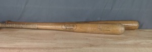 Two MLB Baseball Bats by Melvin Ott and rank Robinson X