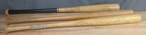 Set of (3) MLB Baseball Bats 34 Johnny Bench Model Louisville Slugger, 34 Pete Rose Model Grand Slam, 33 Louisville Slugger Bob Bailey Model Louisville Slugger X