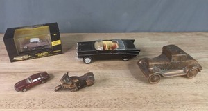 1958 Chevy Impala & (4) Other Die Cast Model Cars X