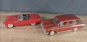 1955 Road Tough Thunderbird & 1957 Chevrolet Nomad Die Cast Model Cars X