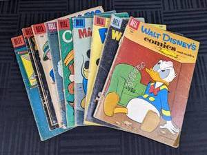 (9) Vintage Dell Comic Books Disney, Mickey Mouse, Pluto, Bugs Bunny, Porky Pig, and MORE  Q
