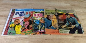 Collection of (6) Star Trek Series Comic Books, including 2 with 45rpm Records  Q