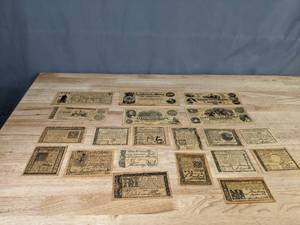 Collection of Colonial Currency Paper Money Copies Q