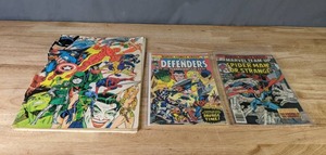 The Steranko History of Comics, 1 Marvel Spiderman and Dr Strange Comic Book and Marvel The Defenders Comic Book  Q
