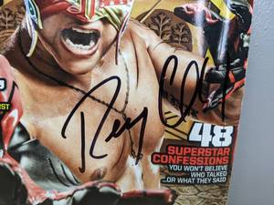 Rey Mysterio WWE Autographed Wrestling Magazine T