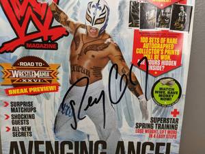Rey Mysterio WWE Autographed Wrestling Magazine T