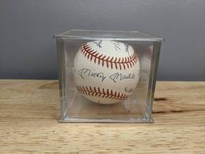 Rare 500 Home Run Club Autographed MLB Baseball Signed by 12 Players Mantle Aaron Williams Jackson Mays Killebrew Mathews Banks COA HOF X