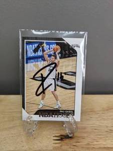 Pau Gasol Autographed NBA Hoops Basketball Card Spurs Lakers Bulls T